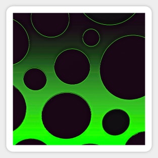 Polka Dots Black and Green Sticker